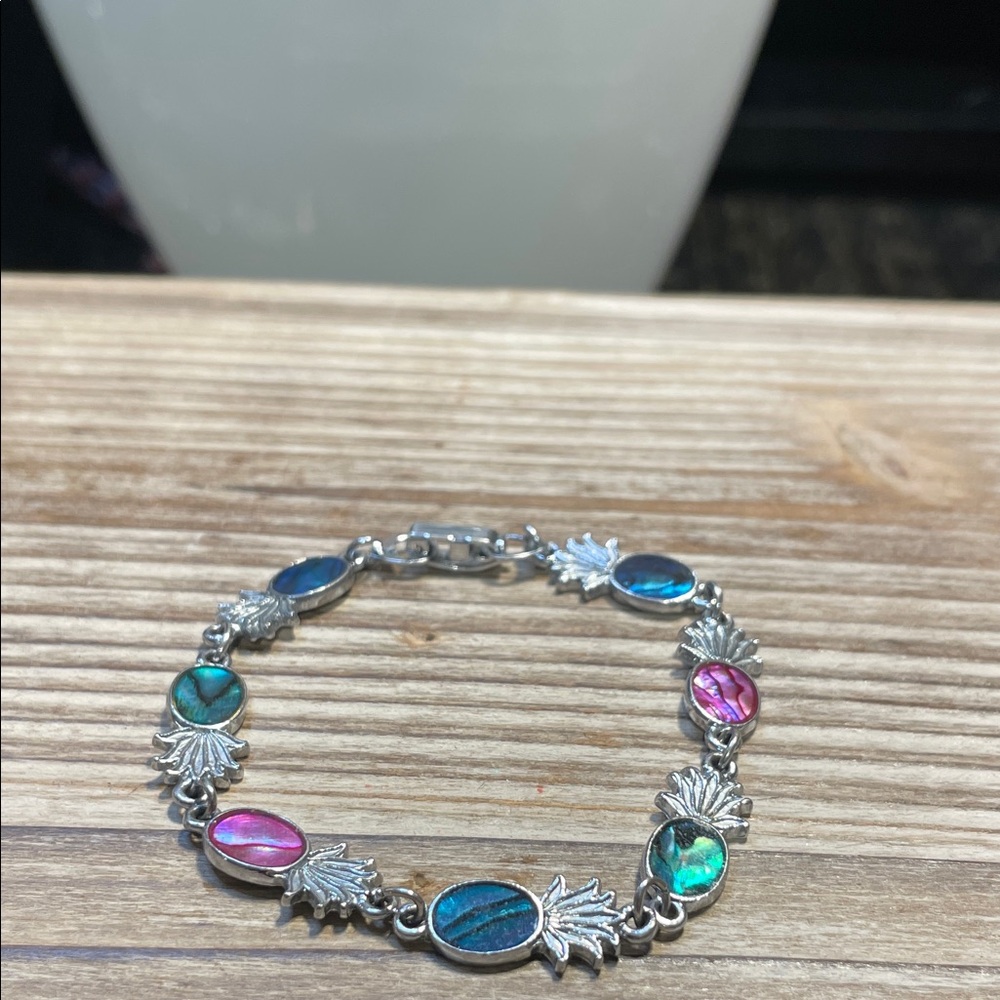 Elegant Silver and Multicolor Bracelet